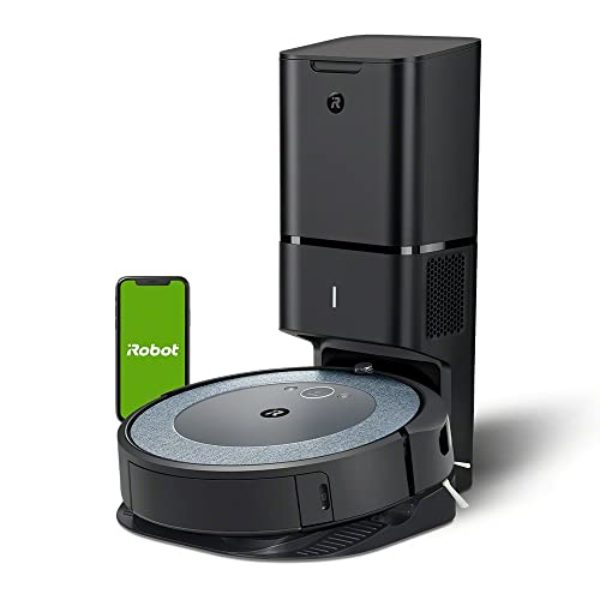 iRobot Roomba i3+ (i3552) - Aspirateur Robot connecté WiFi - Cartographie Intelligente - Nettoyage par pièce avec système d'autovidage - 2 extracteurs en Caoutchouc multisurfaces - Idéal pour Animaux